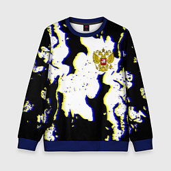 Детский свитшот Россия герб глитч