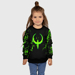Свитшот детский Quake брызги кислотных красок, цвет: 3D-черный — фото 2