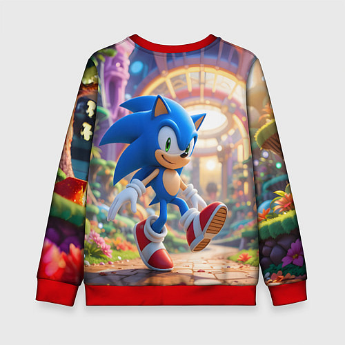 Детский свитшот Sonic фантастический мир / 3D-Красный – фото 2