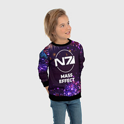 Свитшот детский Праздничный Mass Effect, цвет: 3D-черный — фото 2