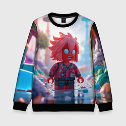 Детский свитшот Robloх с розовыми волосами