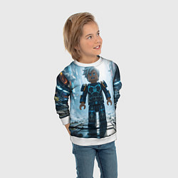 Свитшот детский Роблокс электрический, цвет: 3D-белый — фото 2