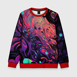 Свитшот детский Интерференционные цвета, цвет: 3D-красный