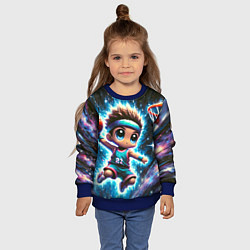 Свитшот детский Бейсболист с мячом, цвет: 3D-синий — фото 2