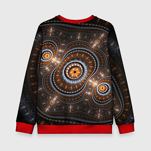 Детский свитшот Психоделкиа узоров / 3D-Красный – фото 2