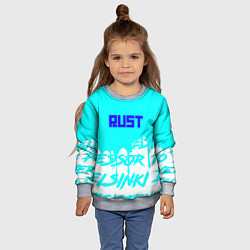 Свитшот детский Rust надписи краски, цвет: 3D-меланж — фото 2
