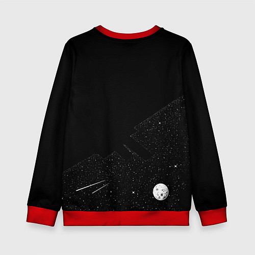 Детский свитшот Космонавт и звезды / 3D-Красный – фото 2