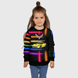 Свитшот детский Chevrolet Corvette - racing team, цвет: 3D-черный — фото 2