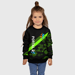 Свитшот детский Portal camo steel geometry, цвет: 3D-черный — фото 2