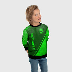 Свитшот детский Brighton - green gradient вертикально, цвет: 3D-черный — фото 2