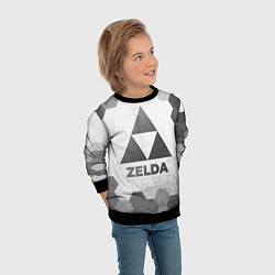 Свитшот детский Zelda - white gradient, цвет: 3D-черный — фото 2