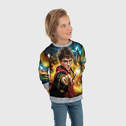 Свитшот детский Гарри Поттер и магия, цвет: 3D-меланж — фото 2