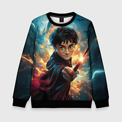 Детский свитшот Гарри Поттер с волшебной палочкой