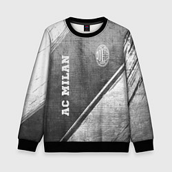 Свитшот детский AC Milan - grey gradient вертикально, цвет: 3D-черный