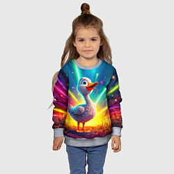 Свитшот детский Веселая уточка, цвет: 3D-меланж — фото 2