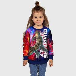 Свитшот детский Guardians of the galaxy - Groot and Rocket, цвет: 3D-синий — фото 2
