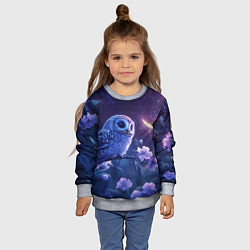 Свитшот детский Сова и ночное небо, цвет: 3D-меланж — фото 2