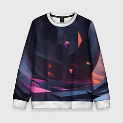 Свитшот детский Абстрактный вихрь, цвет: 3D-белый