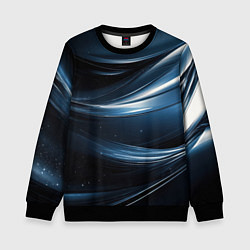 Свитшот детский Геометрическая синяя текстура, цвет: 3D-черный