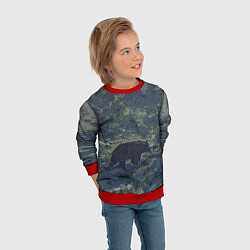 Свитшот детский Медведь идёт, цвет: 3D-красный — фото 2