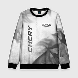 Свитшот детский Chery - white gradient вертикально, цвет: 3D-черный