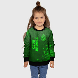 Свитшот детский Club Brugge - green gradient вертикально, цвет: 3D-черный — фото 2