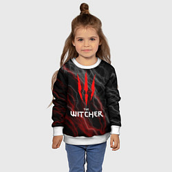 Свитшот детский The witcher - геральт- молнии, цвет: 3D-белый — фото 2