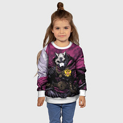 Свитшот детский Волк с золотым гербом РФ, цвет: 3D-белый — фото 2