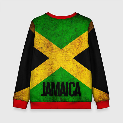 Детский свитшот Jamaica lion flag / 3D-Красный – фото 2