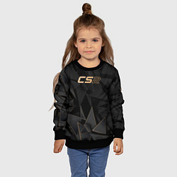 Свитшот детский Counter Strike 2 golden poly, цвет: 3D-черный — фото 2