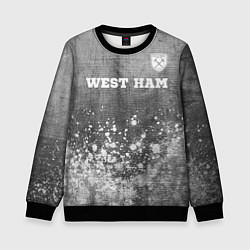 Свитшот детский West Ham - grey gradient посередине, цвет: 3D-черный