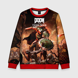 Свитшот детский Doom slayer Doom the dark ages, цвет: 3D-красный
