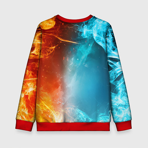 Детский свитшот Mortal Kombat - Саб-зиро и Скорпион / 3D-Красный – фото 2