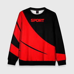 Свитшот детский Sport чёрно-красный двуцветный, цвет: 3D-черный