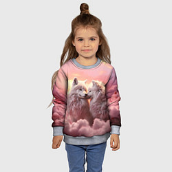 Свитшот детский Волчья страсть, цвет: 3D-меланж — фото 2