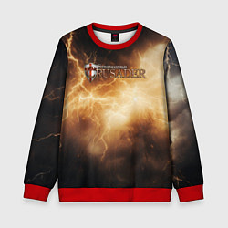 Свитшот детский Stronghold сrusader лого и гром, цвет: 3D-красный