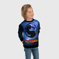 Свитшот детский Мортал комбат 2 - логотип, цвет: 3D-черный — фото 2