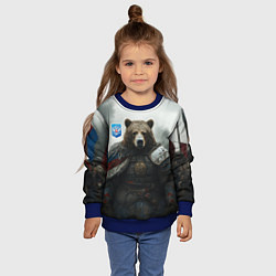 Свитшот детский Великан Руси медведь, цвет: 3D-синий — фото 2