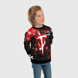 Свитшот детский Doom - неоновый, цвет: 3D-черный — фото 2