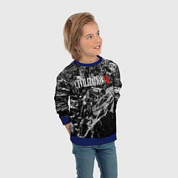 Свитшот детский Civilization VII, цвет: 3D-синий — фото 2