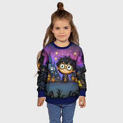 Свитшот детский Гарри Поттер мультяшный, цвет: 3D-синий — фото 2