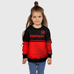 Свитшот детский Fortnite - red gradient посередине, цвет: 3D-черный — фото 2
