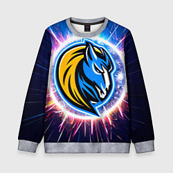 Свитшот детский Даллас Маверикс логотип в искрах, цвет: 3D-меланж