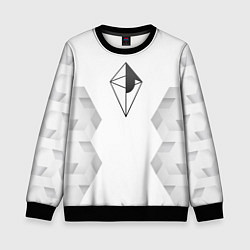 Свитшот детский No Mans Sky white poly, цвет: 3D-черный