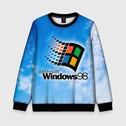 Свитшот детский Mindows 98 logo, цвет: 3D-черный