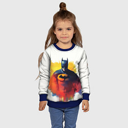 Свитшот детский Бэтмен в краске, цвет: 3D-синий — фото 2