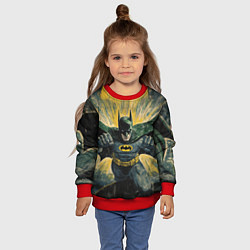 Свитшот детский Бэтмен с поднятыми кулаками, цвет: 3D-красный — фото 2