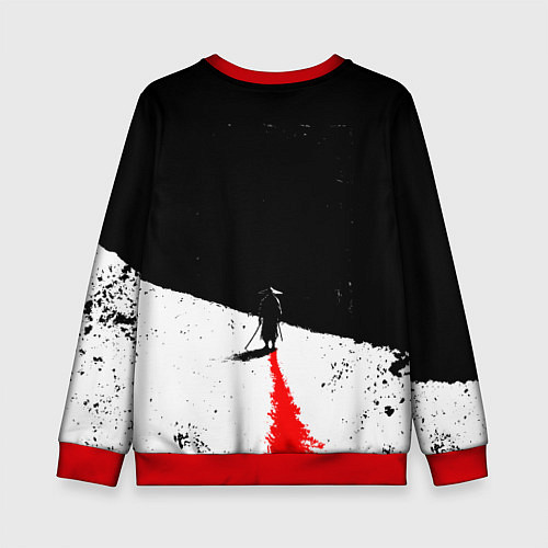 Детский свитшот Assassins creed shadows - самурай / 3D-Красный – фото 2