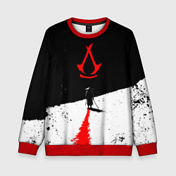 Свитшот детский Assassins creed shadows - самурай, цвет: 3D-красный