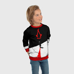 Свитшот детский Assassins creed shadows - самурай, цвет: 3D-красный — фото 2